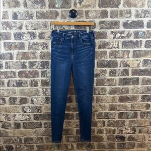 American Eagle Dark Blue Denim Jegging 
Womens Sz 10 long